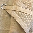 COTE STORE - Voile d'ombrage 4 x 4 x 4 m triangulaire 280g/m² - Haute densité résistante au vent - Tissu micro-aéré - Beige - vignette