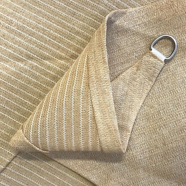 COTE STORE - Voile d'ombrage 5 x 5 m carré 280g/m² - Haute densité résistante au vent - Tissu micro-aéré - Beige - large
