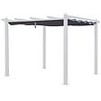 HAPPY GARDEN - Toile pour pergola autoportante 3 × 3m CASSIS grise - vignette