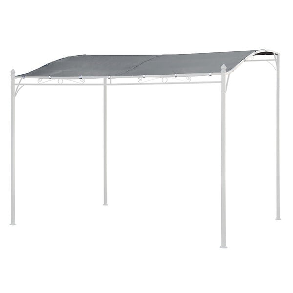 HAPPY GARDEN - Toile pour pergola murale 3 × 2,5m NICE grise - large