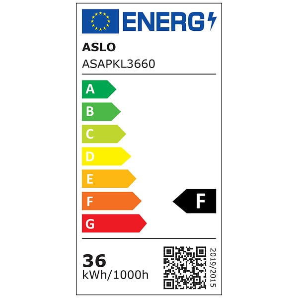 ASLO - Réglette à LED polycarbonate 36W 1225 x 160 x 50mm 6000K blanc froid ASLO - large