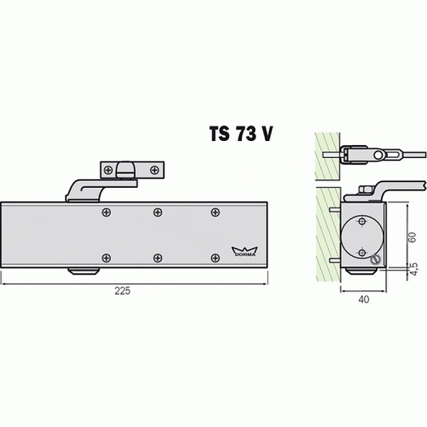 DORMA - Fermeporte modèle TS 73 V - large