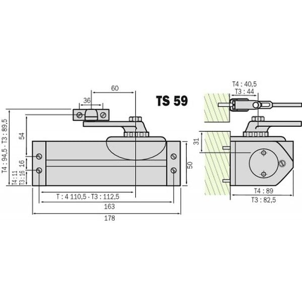 DORMA - Fermeporte modèle TS 59 - large