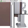 VOUNOT - Paravent retractable avec housse de protection 1.4x3m Marron - vignette