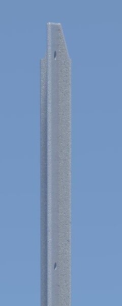 FERRO BULLONI - Piquet en T - Fer galvanisé - H1,75m - large