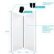 AURLANE - Pack de 2 Panneaux Muraux Aluminium BLANC 90+90x210 cm avec Profilés NOIR MAT - WALL'IT - vignette