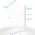AURLANE - Paroi de douche a l'italienne - VERRE TRANSPARENT 6mm - paroi + Barre de fixation recoupable - vignette