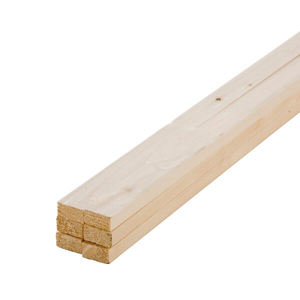 FORESTEA - Lot de 6 tasseaux sapin rabotés 2400 x 34 x 18 mm - PEFC 70% - large