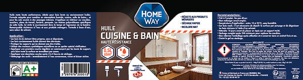HOMEWAY - Huile cuisine et bain satinée - 0,5L - large