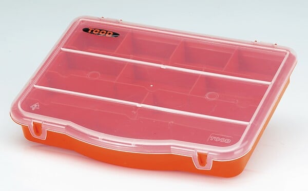 TOOD - Organiseur plastique 10 compartiments - 24x18x4cm - Noir - large