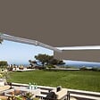 COTE STORE - Store banne manuel Demi coffre 3 x 2,5 m pour terrasse - Taupe - vignette