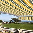 COTE STORE - Store banne manuel Demi coffre 4 x 3 m pour terrasse - Gris jaune - vignette