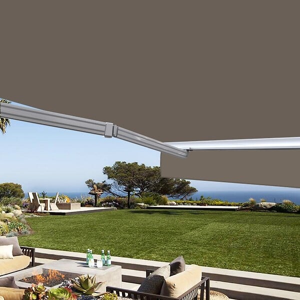 COTE STORE - Store banne manuel Demi coffre 2,5 x 2 m pour terrasse - Taupe - large