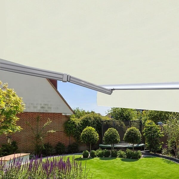 COTE STORE - Store banne manuel 3.6 x 3 m Monobloc pour terrasse - Écru - large