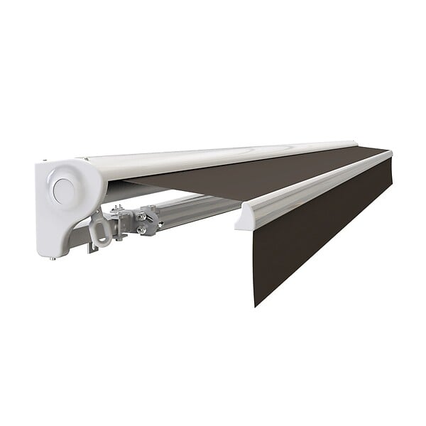 COTE STORE - Store banne motorisé et manuel 2,5 x 2 m Demi coffre pour terrasse - Taupe - large