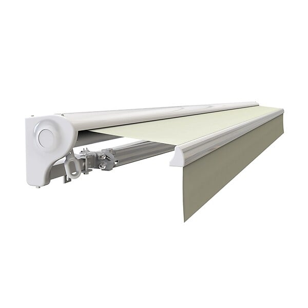 COTE STORE - Store banne motorisé et manuel 3 x 2,5 m Demi coffre pour terrasse - Écru - large