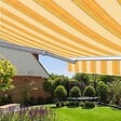 COTE STORE - Store banne manuel 4 x 3 m Monobloc pour terrasse - Jaune rayé - vignette