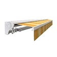 COTE STORE - Store banne manuel Demi coffre 3,6 x 3 m pour terrasse - Jaune rayé - vignette