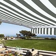COTE STORE - Store banne manuel Demi coffre 3 x 2,5 m pour terrasse - Blanc gris - vignette