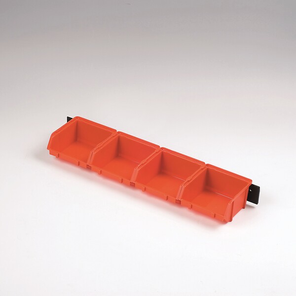 TOOD - Kit de 4 bacs à bec 0.75L - Plastique - Rail mural inclus - large