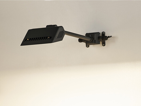 SLV - Spot sur tige extérieur noir TODAY PRO avec ampoule LED - large