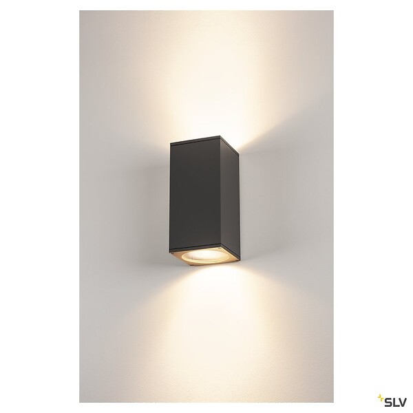 SLV - Applique extérieure SLV BIG THEO UP/DOWN, anthracite, GU10/QPAR111, 2x 75W max, IP44 - large