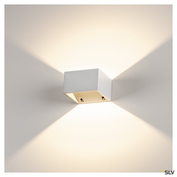 SLV - Applique extérieure SLV LOGS avec LED intégrée, blanc, 10W, 3000K, IP46 - large