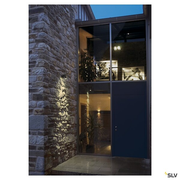 SLV - Applique et plafonnier extérieur SLV HELIA, simple, anthracite, LED, 8W, 3000K, IP55, variable - large