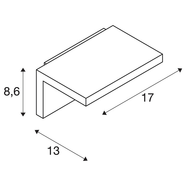 SLV - Applique extérieure SLV ANGOLUX, blanc avec LED intégrée, 6,8W, 3000K, IP44 - large