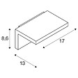 SLV - Applique extérieure SLV ANGOLUX, blanc avec LED intégrée, 6,8W, 3000K, IP44 - vignette