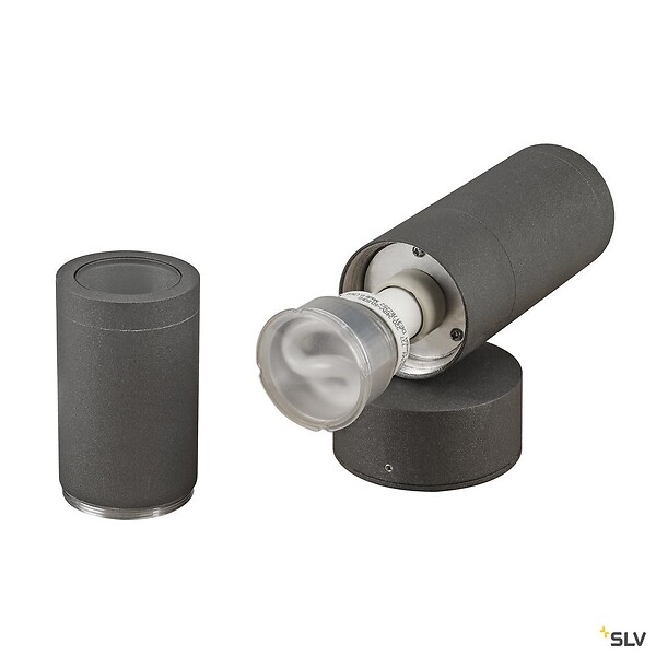 SLV - Applique extérieure SLV ASTINA, GU10/TCR50-SE, 2x 11W max, IP44 - Anthracite - large