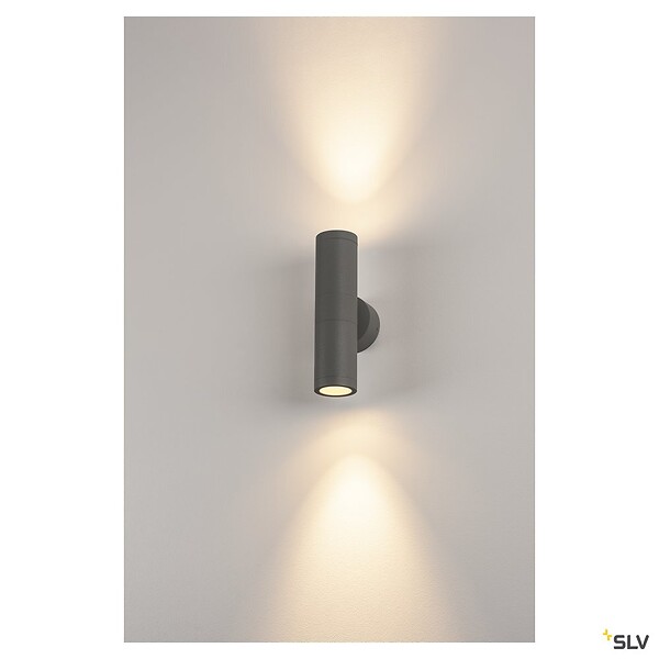 SLV - Applique extérieure SLV ASTINA, GU10/TCR50-SE, 2x 11W max, IP44 - Anthracite - large