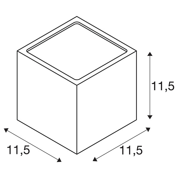 SLV - Applique extérieure SLV SITRA CUB, anthracite, GX53/TCR-TSE, 2x 9W max, IP44 - large
