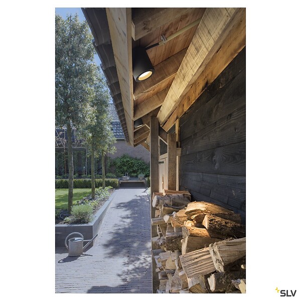 SLV - Plafonnier extérieur SLV SITRA, anthracite, GX53/TCR-TSE, 9W max, IP44 - large
