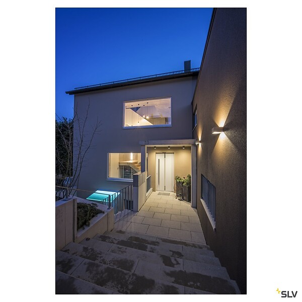 SLV - Plafonnier extérieur SLV SITRA, anthracite, GX53/TCR-TSE, 9W max, IP44 - large