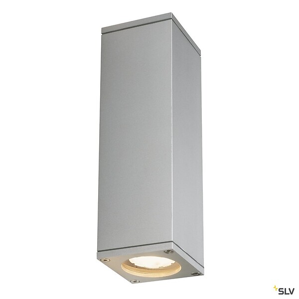 SLV - Applique extérieure SLV THEO UP/DOWN, gris, GU10/QPAR51, 2x 35W max, IP44 - large