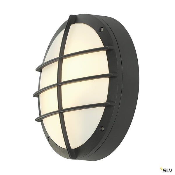 SLV - Applique et plafonnier extérieur SLV BULAN GRID, anthracite, E27, 2x 25W max, IP44 - large
