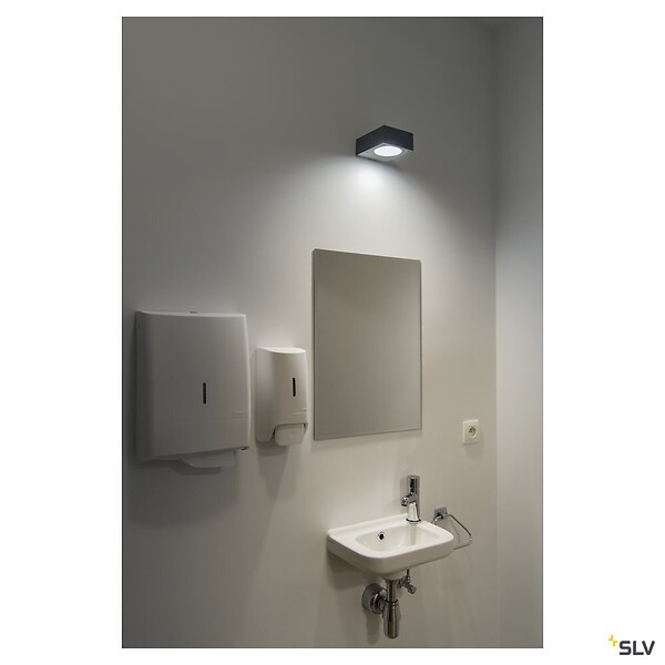 SLV - Applique extérieure SLV QUADRASYL, anthracite, GX53/TCR-TSE, 11W max, IP44 - large