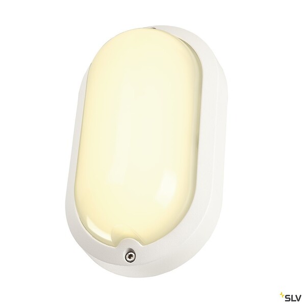SLV - Applique et plafonnier extérieur TERANG 200, blanc, avec LED intégrée, 11W, 3000K, IP44 - large