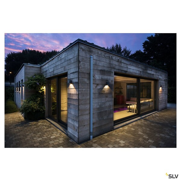 SLV - Applique extérieure SLV BIG QUAD, anthracite avec LED intégrée, 4,5W, 3000K, IP44 - large