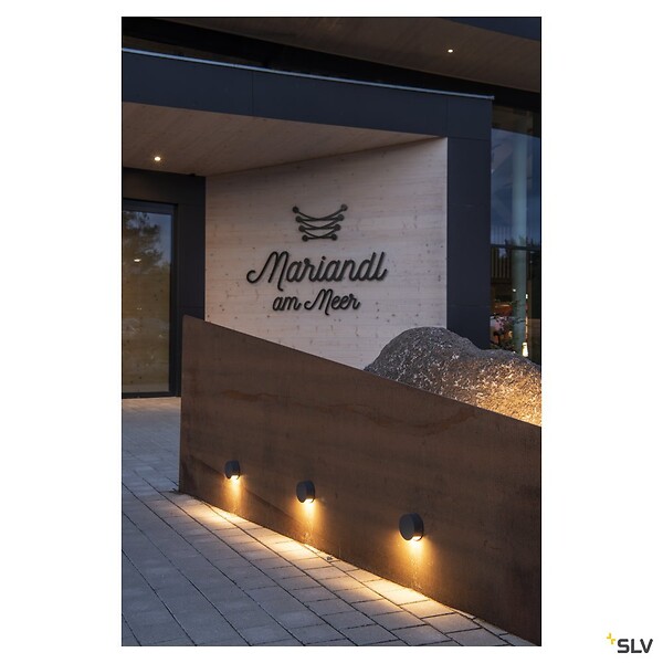 SLV - Applique extérieure SLV PEMA®, anthracite, avec LED intégré, 4,7W, 3000K, IP44 - large