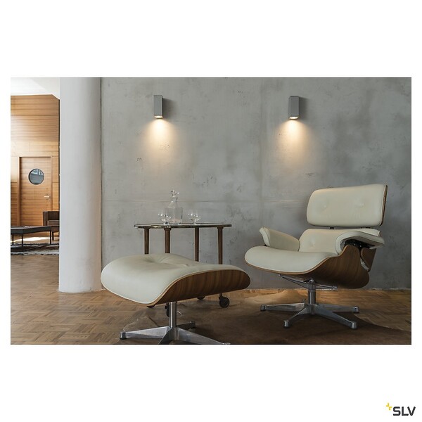 SLV - Applique extérieure SLV THEO, gris, GU10/QPAR51, 35W max, IP44 - large