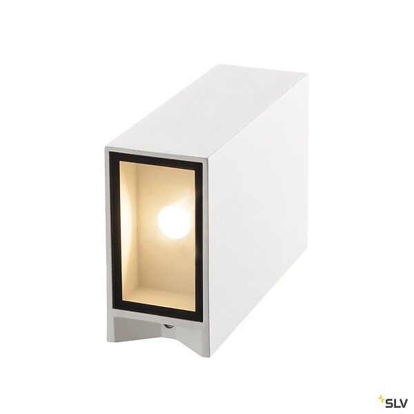 SLV - Applique extérieure SLV QUAD UP/DOWN, blanc, avec LED intégrée, 8,6W, 3000K, IP44 - Hauteur 15 cm - large