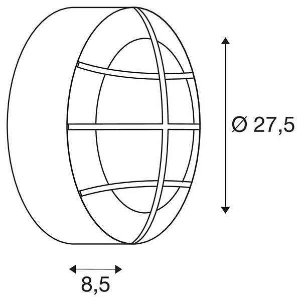 SLV - Applique et plafonnier extérieur SLV BULAN GRID, blanc, E27, 2x 25W max, IP44 - large