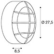 SLV - Applique et plafonnier extérieur SLV BULAN GRID, blanc, E27, 2x 25W max, IP44 - vignette