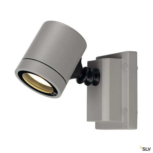 SLV - Applique et plafonnier extérieur SLV MYRA, simple, gris, GU10/QPAR51, 50W max, IP55 - large