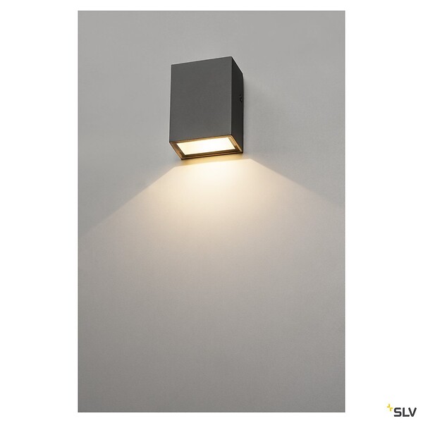 SLV - Applique extérieure SLV QUAD, anthracite, avec LED intégrée, 4,6W, 3000K, IP44 - large
