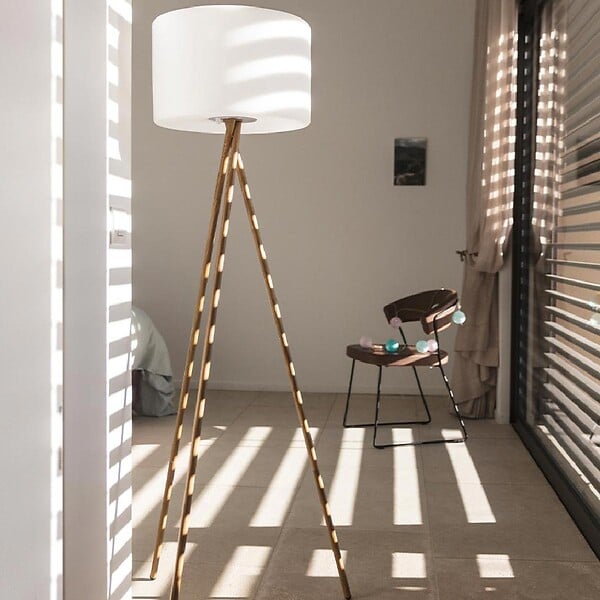 LUMISKY - Lampadaire d'extérieur sans fil TAMBOURY WOOD RGB H150cm - large