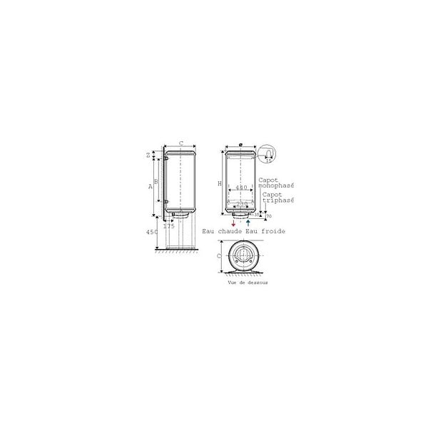 ATLANTIC - Chauffe-eau électrique ACI hybride Zénéo - Vertical mural - 50L - large