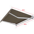 COTE STORE - Store banne manuel 3,6 x 3 m Monobloc pour terrasse - Taupe - vignette